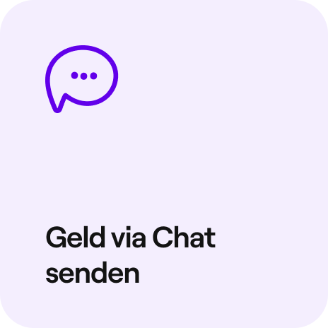 Geld per Chat senden